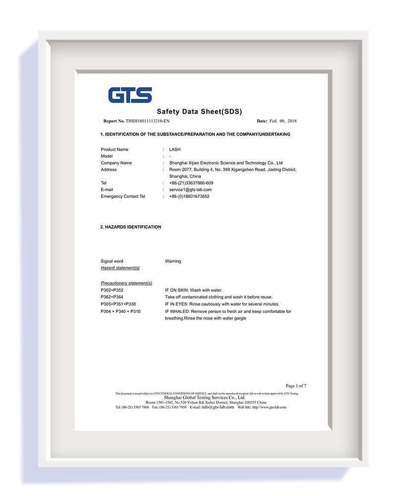 GTS Safety Data Sheet