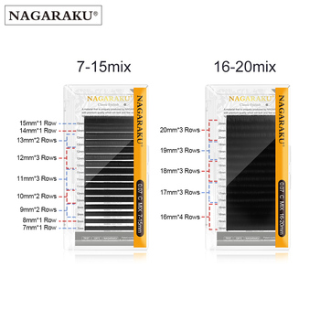 NAGARAKU 16-20mm Wholesale Classic Eyelash Extension Premium Mink Cashmere Eyelashes Russian Volume Lash Extension