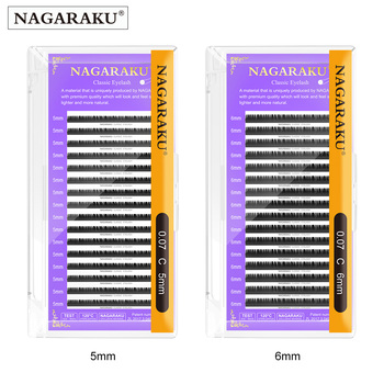NAGARAKU 5mm 6mm Individual Eyelash Extensions PBT Lashes Wholesale Eyelash Extension Russian Volume Eyelash