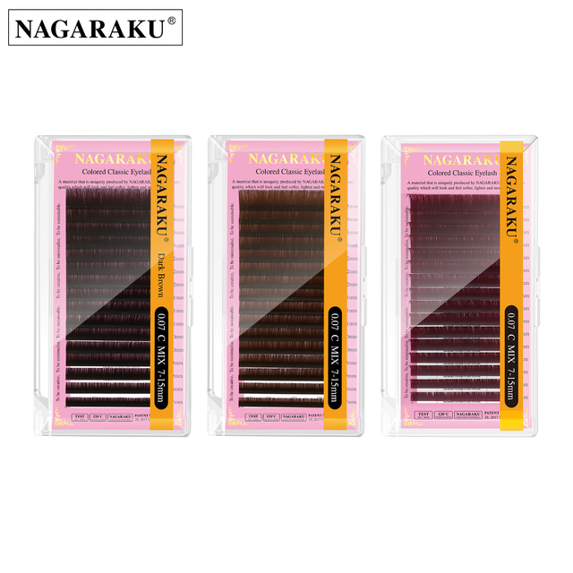 NAGARAKU Brown Classic Volume Lashes false Eyelash Extensions Makeup Tools