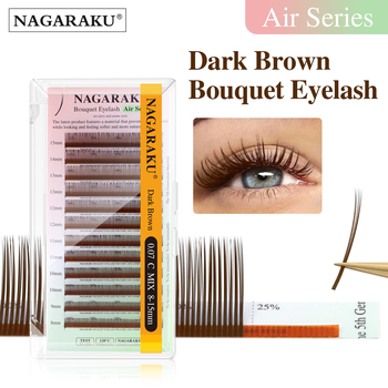 NAGARAKU Dark Brown 5D Flower Volume Spike Eyelashes Soft Natural Eyelash Extensions Soft Natural Eyelash Wholesale Supplier