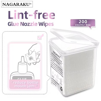 NAGARAKU Eyelash Extensions Glue Bottleneck Napkin Cotton Pad Lint Free Bottleneck Cleaning Cotton Little Napkin