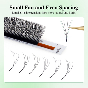 NAGARAKU Narrow 4D W Shape Eyelash Extension Mega Volume Premade Fans Eyelashes Super Soft Full Dense Lashes