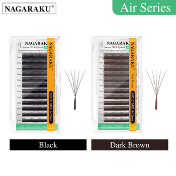 NAGARAKU Narrow 5D W Shape Eyelash Extension Mega Volume Premade Fans Eyelashes Super Soft Full Dense Lashes