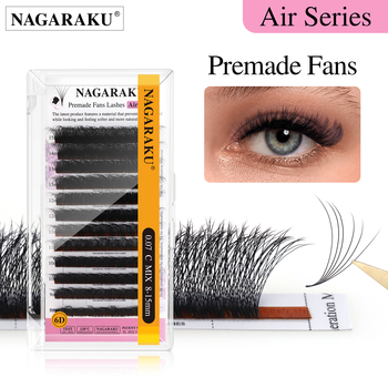 NAGARAKU Premade Fan Eyelash Air Series Volume 1200 Fans Eyelash Extension Soft Natural Eyelash Wholesale Supplier