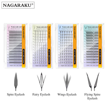 NAGARAKU Premade Spire Eyelash Extension Anime Effect Soft Plume Fluttering Eyelash Extensions Comic