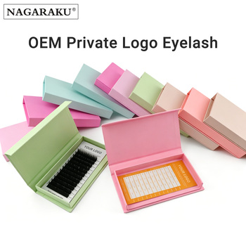 NAGARAKU Wholesale Eyelash Extensions Individual Professional Classic Lash Tray Soft Volume Eyelash Private Label 5-25mm